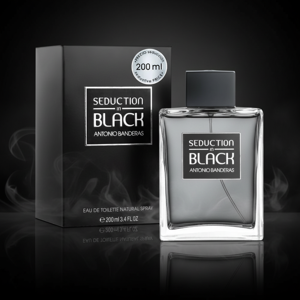 Antonio Banderas Seduction in Black - Con Caja y Fondo Dramático